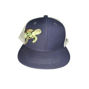 Aksels Sea Turtle Graphic Trucker Hat Navy Mesh Snapback Adjustable Cap
